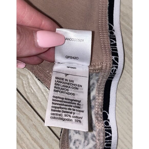 Calvin Klein QP1342O Womens Carousel Triangle Bralette Bra S Small Animal Print - Picture 7 of 7